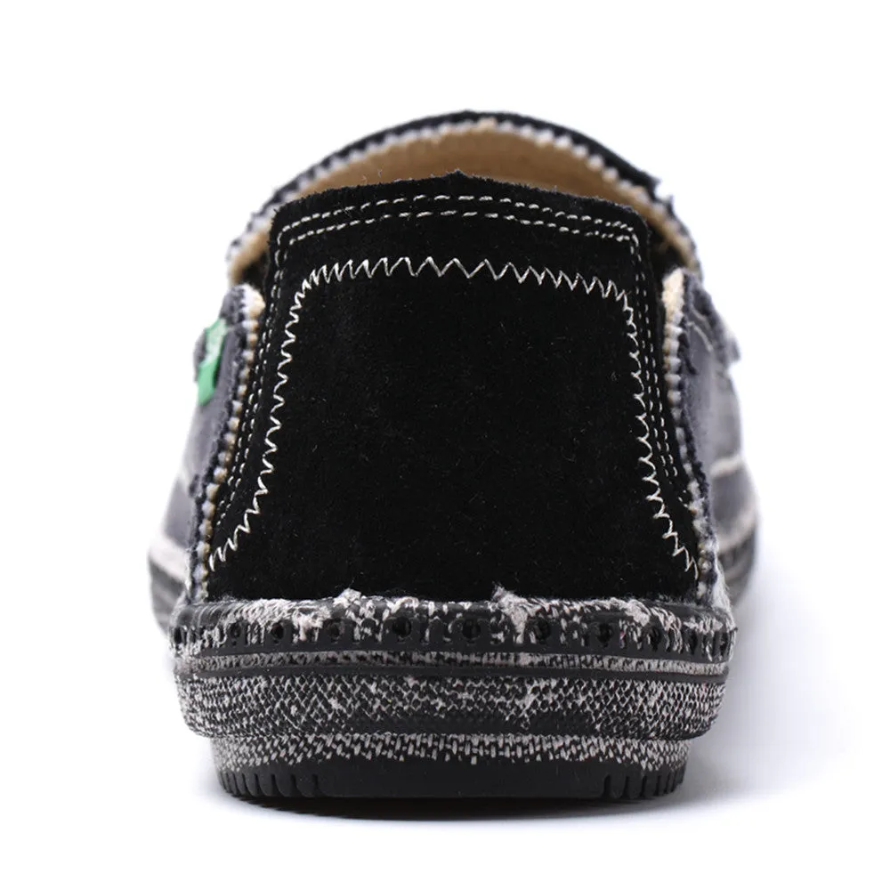 Men's Canvas Slip On Shoes Causal Breathable Loafers | runandup