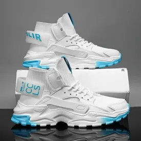 Men'S Fashion High Top Street Sneakers Breathable Sports Shoes Casual Shoes