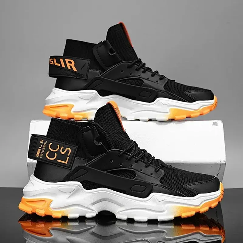 Men'S Fashion High Top Street Sneakers Breathable Sports Shoes Casual Shoes