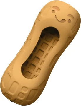 Nylabone Fillable Peanut Strong Chew Treat Toy for Dogs, Cute Rubber Dog Toys for Aggressive Chewers, Peanut Butter Flavored Pouch, Medium - Up to 35 lbs, 1 Count