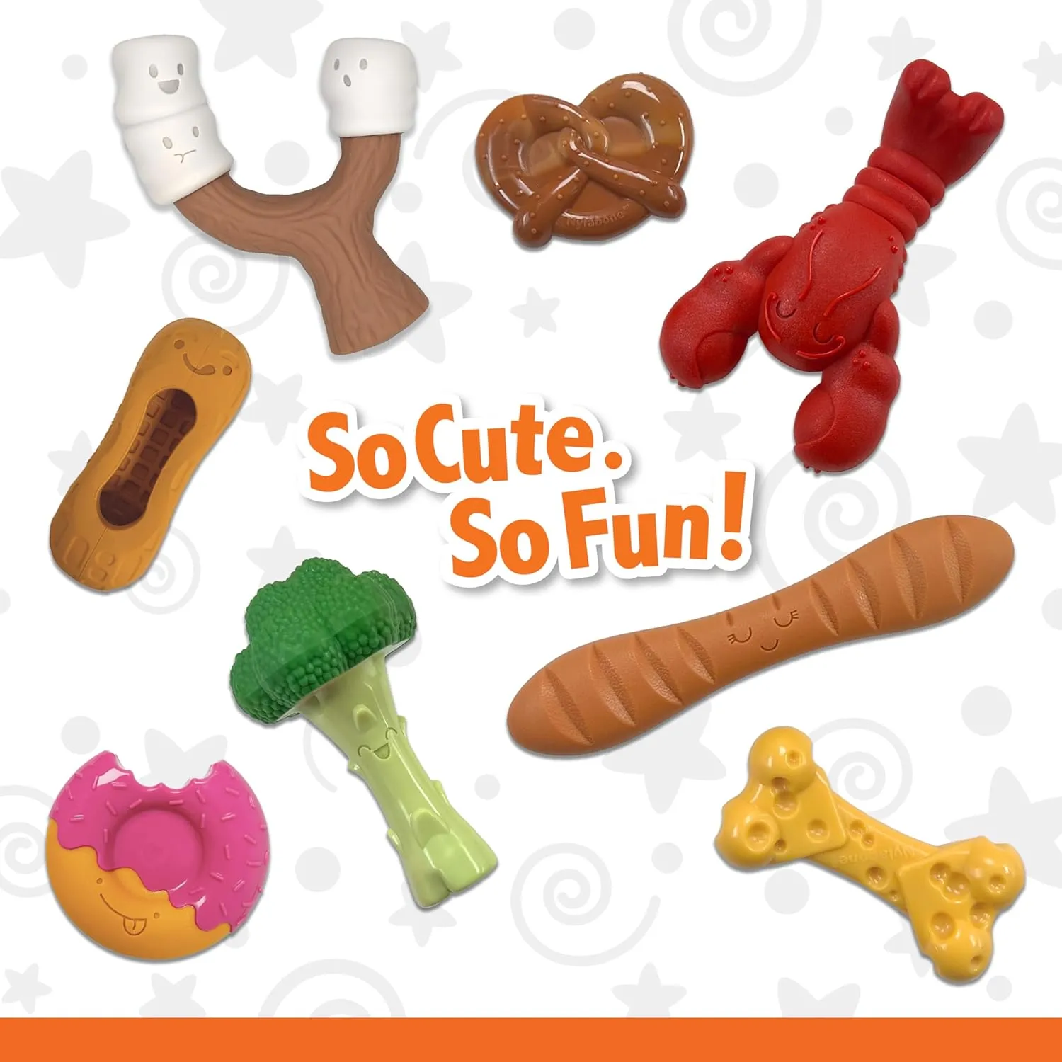Nylabone Fillable Peanut Strong Chew Treat Toy for Dogs, Cute Rubber Dog Toys for Aggressive Chewers, Peanut Butter Flavored Pouch, Medium - Up to 35 lbs, 1 Count