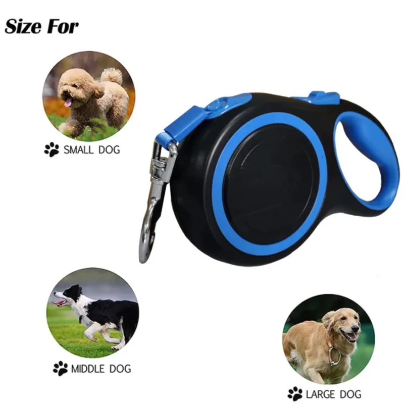 Pipers Automatic Retractable Dog Leash Retractable One Button Break & Lock Heavy