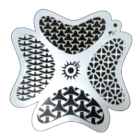 PK | FRISBEE Face Painting Stencil | New Mylar - Crazy Patterns - F1