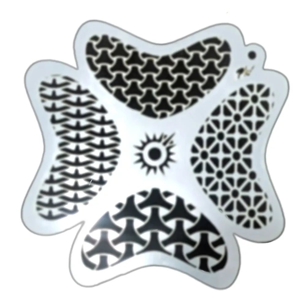 PK | FRISBEE Face Painting Stencil | New Mylar - Crazy Patterns - F1