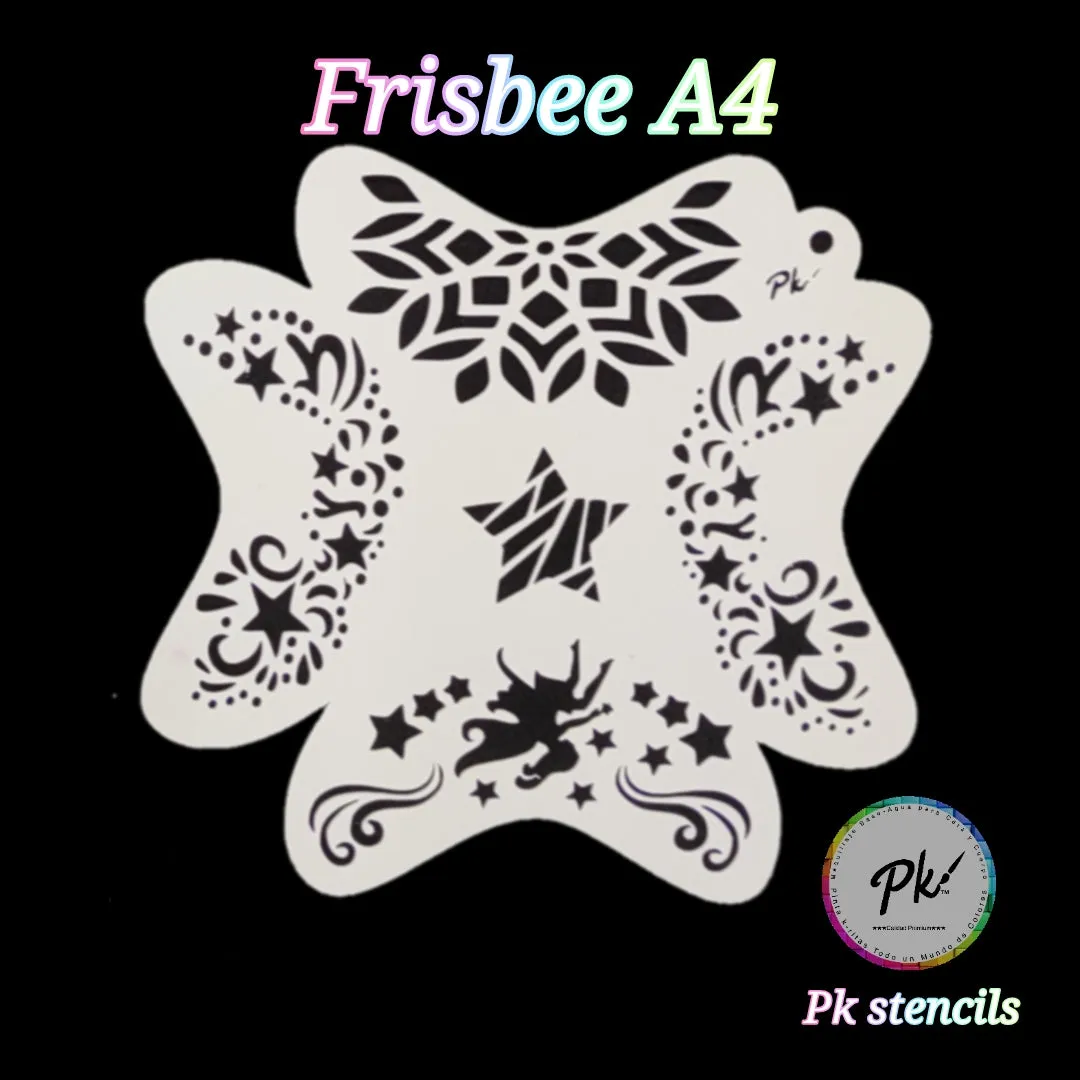 PK | FRISBEE Face Painting Stencil | New Mylar - Fairy and Stars - A4