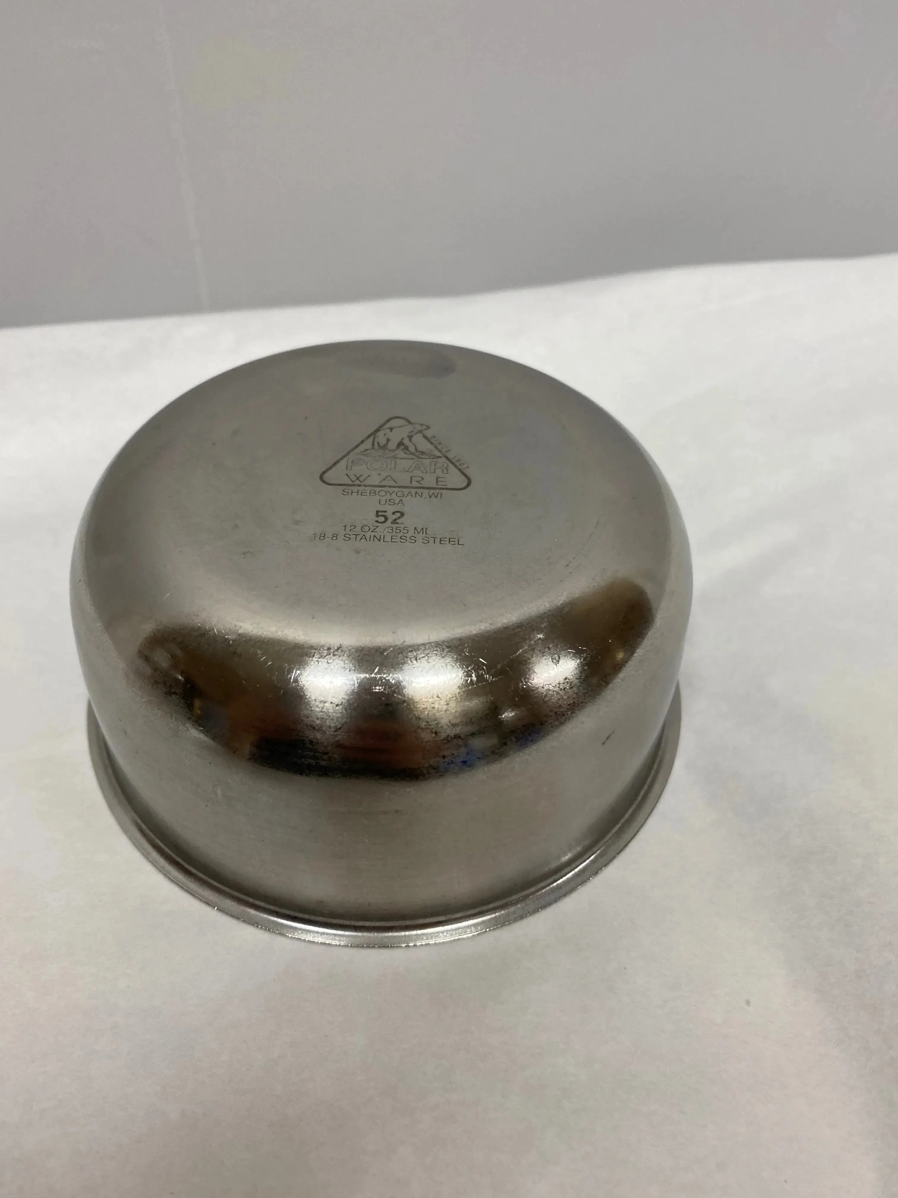 Polar Ware 12 Oz. Stainless Steel Bowl #52 | KMCE-106
