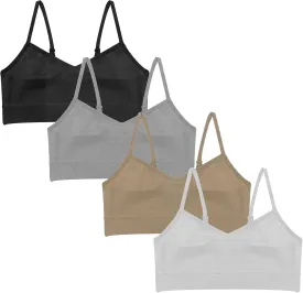 Popular Cotton Girls Training Bra - Crop Cami Training Bras for Girls with Adjustable Straps. Cotton Bra Pack.