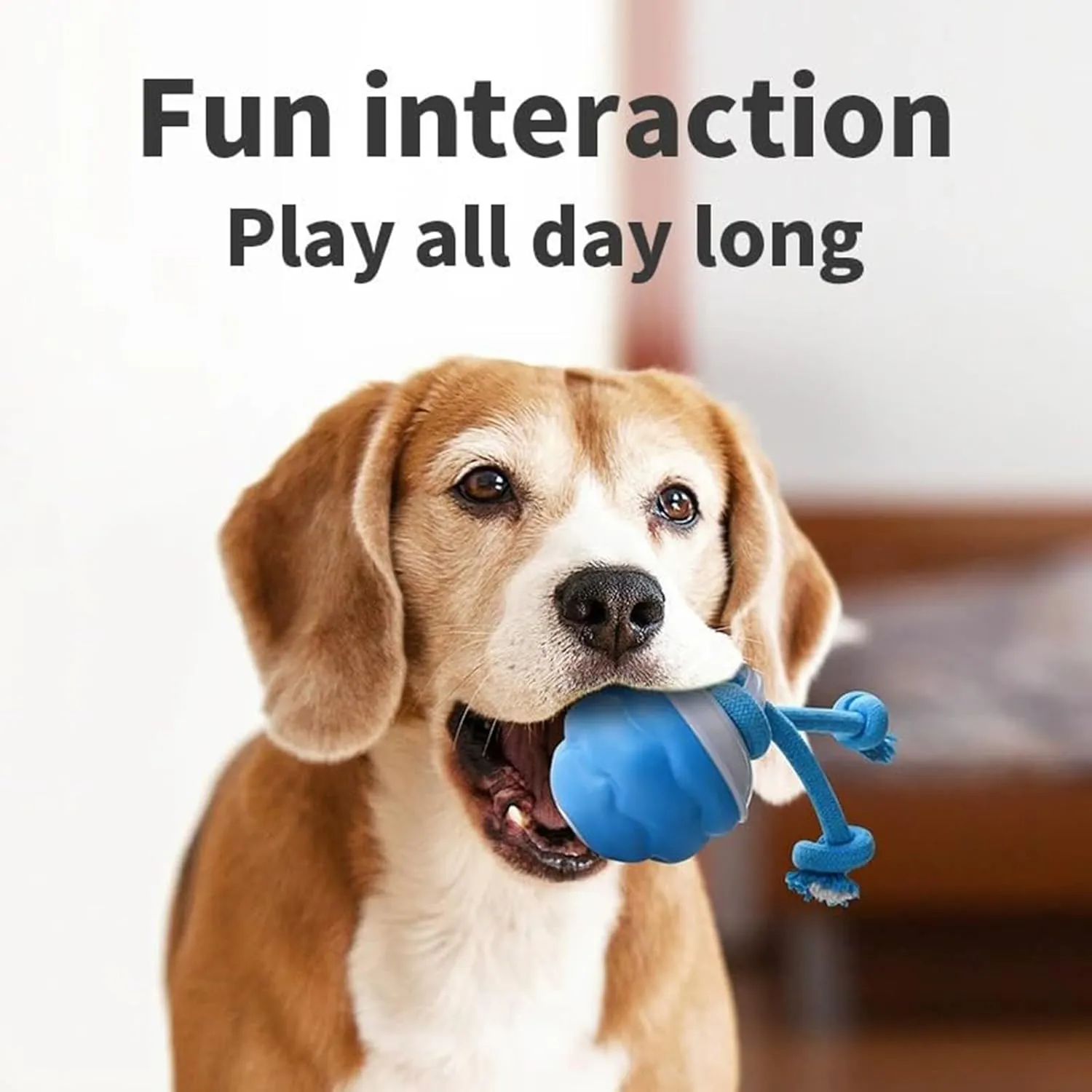 Power Tail 2.0 Dog Toy, 2025 New Barkzys Interactive Dog Toys with Motion Activated, Smart Jumping Moving Ball with Touch Activated, That Moves on Its Own (1 Bouncing Ball)