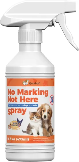 Qucship Keep Your Home Organized with Not Here Dog Spray, Tackling Pets Peeing Outside The Wrong Way (16 Oz)