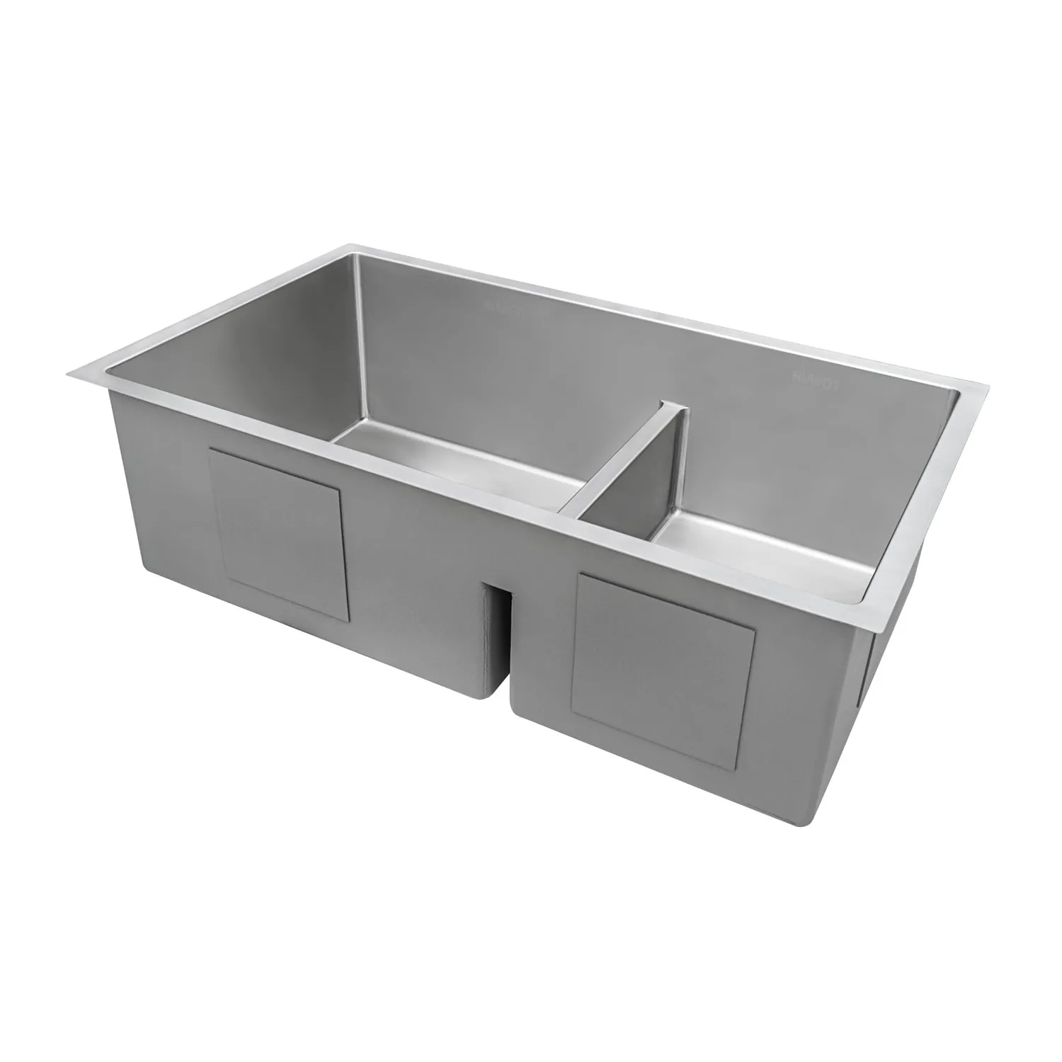 Ruvati 28-inch Low-Divide Undermount Tight Radius 60/40 Double Bowl 16 Gauge Stainless Steel Kitchen Sink - RVH7255
