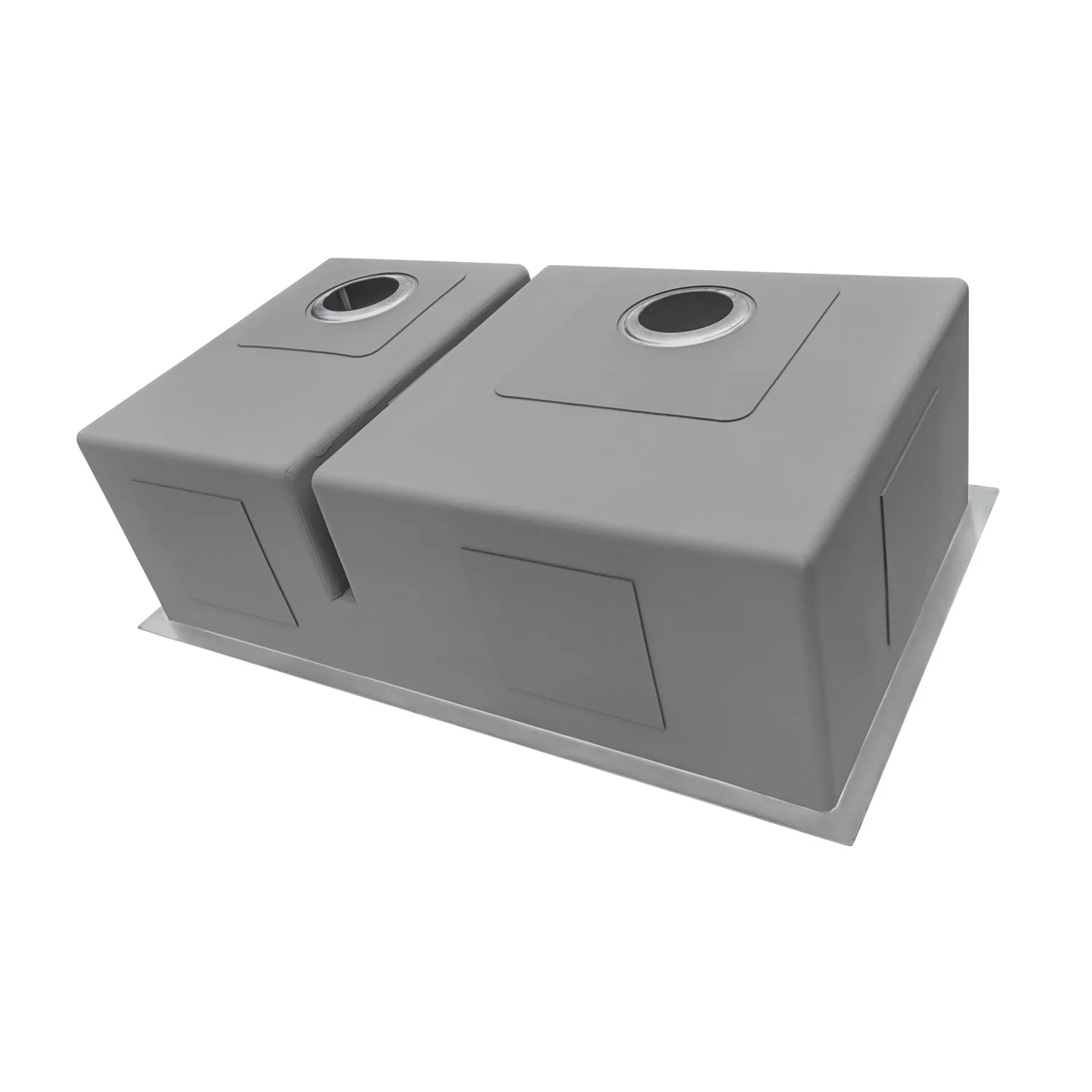 Ruvati 28-inch Low-Divide Undermount Tight Radius 60/40 Double Bowl 16 Gauge Stainless Steel Kitchen Sink - RVH7255