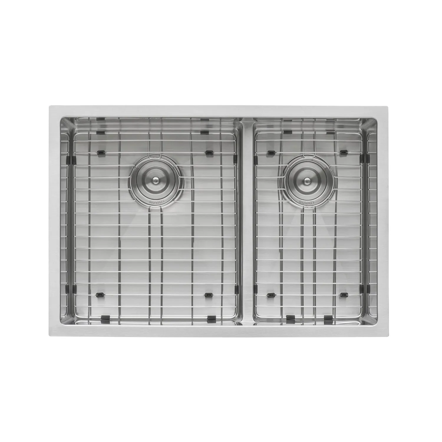 Ruvati 28-inch Low-Divide Undermount Tight Radius 60/40 Double Bowl 16 Gauge Stainless Steel Kitchen Sink - RVH7255