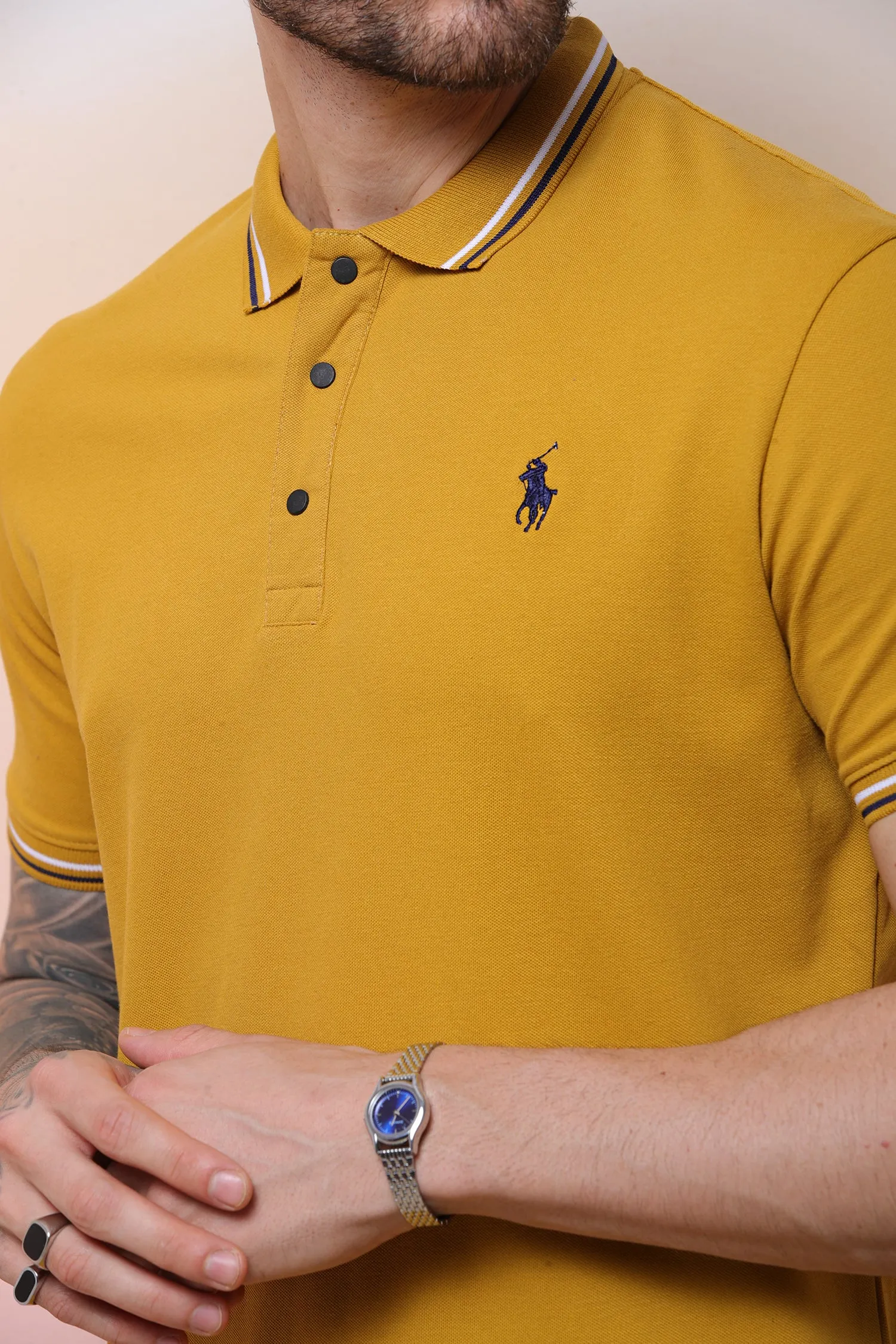 Sevnety7 Yellow Polo T-Shirt
