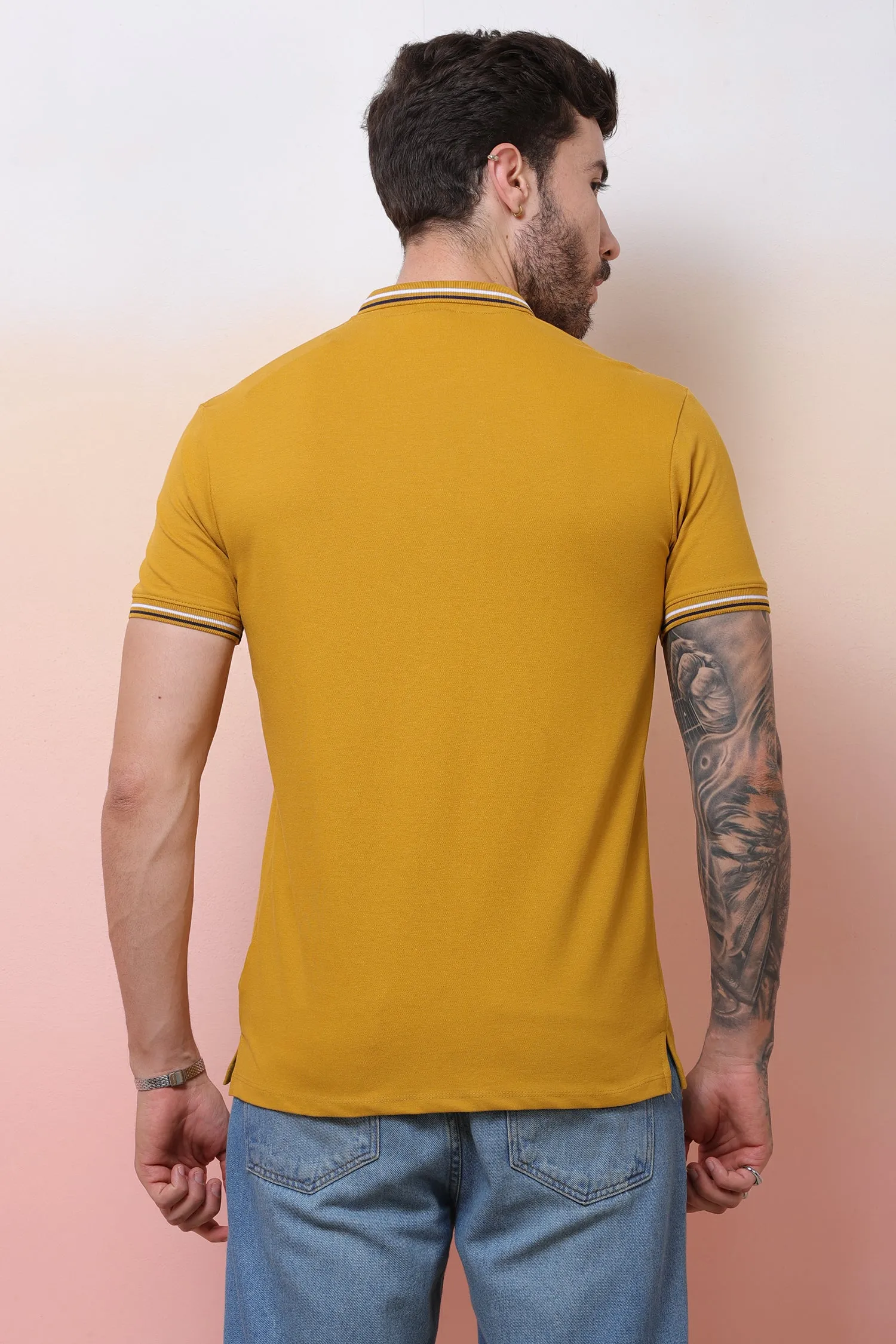 Sevnety7 Yellow Polo T-Shirt