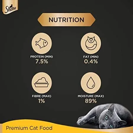 Sheba Tuna Pumpkin & Carrot In Gravy Rich Premium Adult Fine Cat Wet Food and Chicken All Life Stage Cat Dry Food Combo