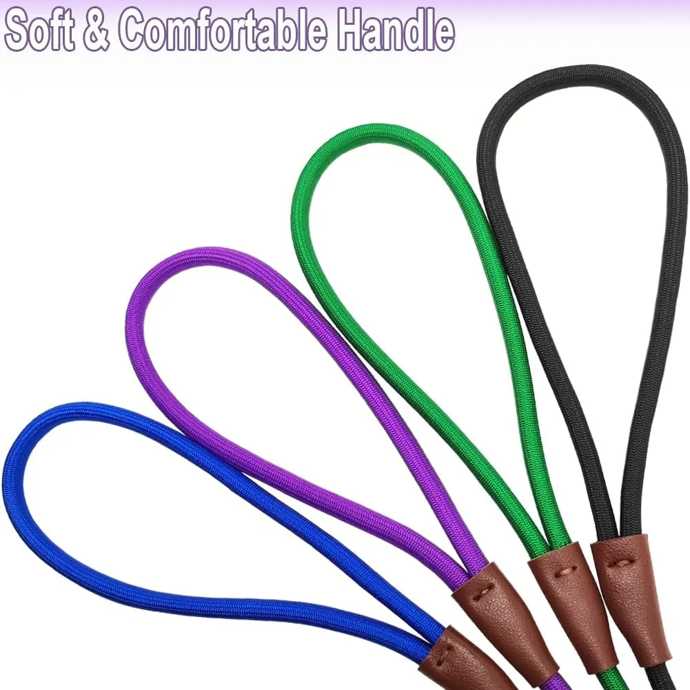 Small Dog Leash, 1/4" by 6/8/10 FT Lightweight Strong Nylon Rope Leash, Bright Classic Lead for Small Pets/Puppy/Cat (8ft, Purple)