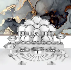 Stainless Steel 90 PCS Dinner set (8 People) Delight