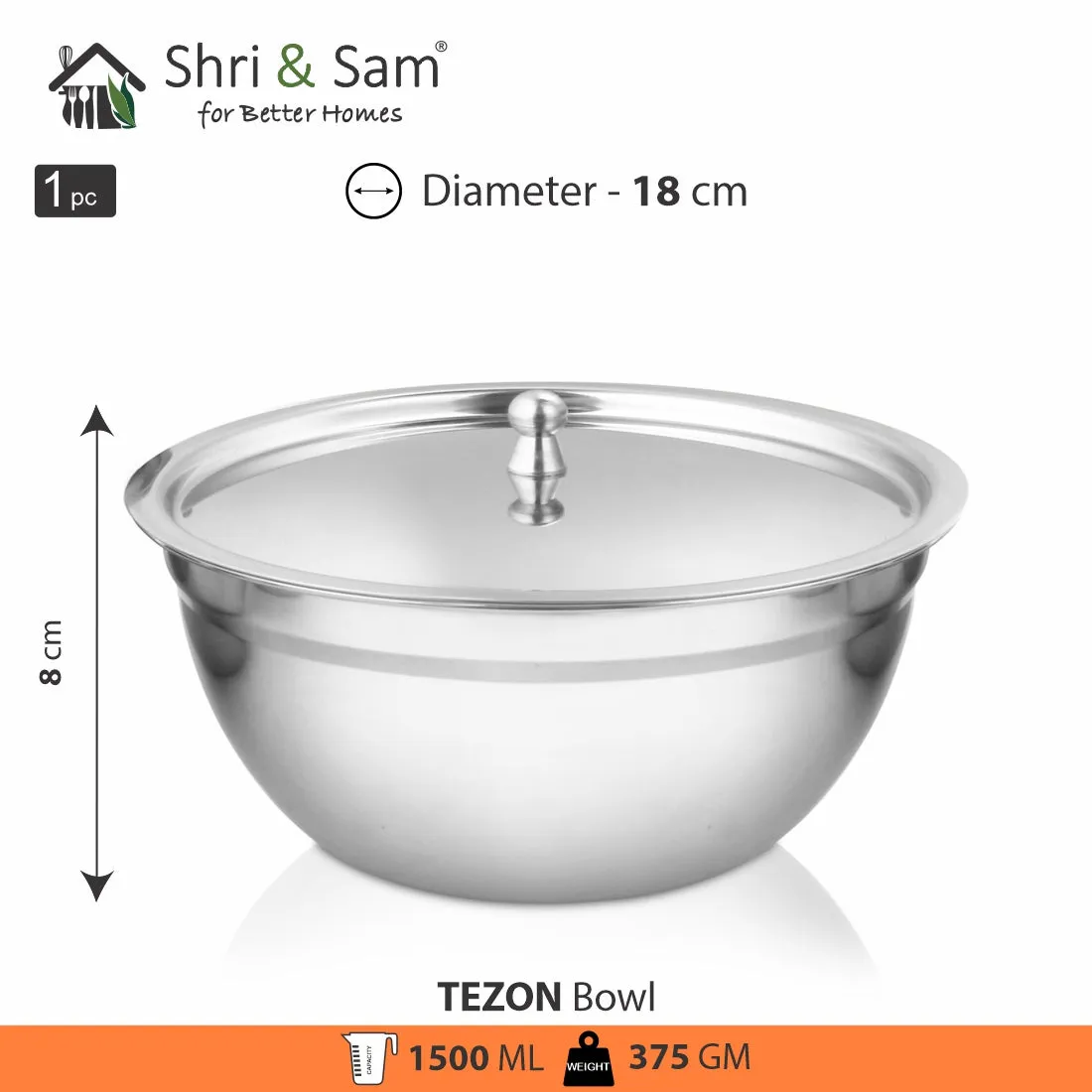 Stainless Steel Bowl Serving Set Tezon
