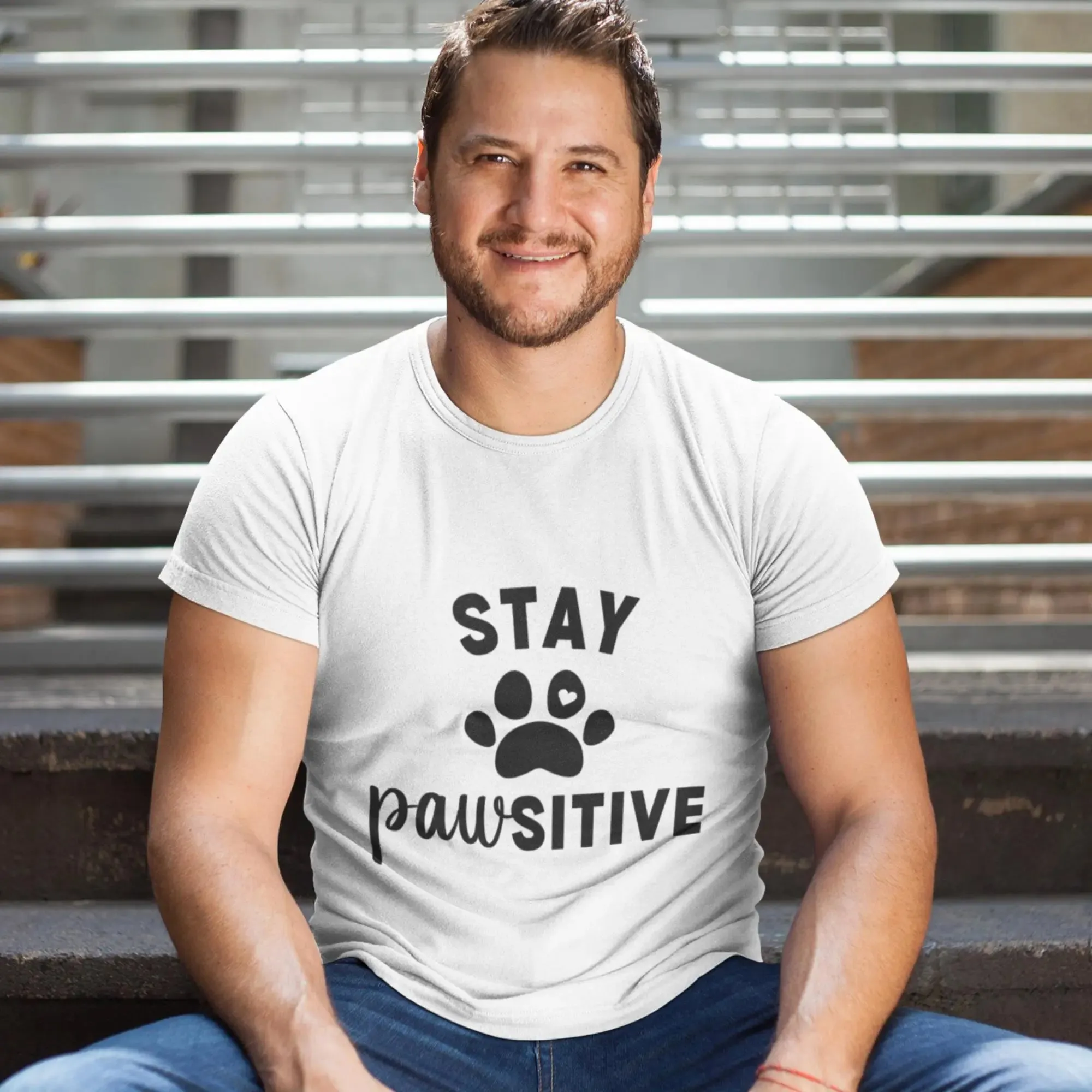 Stay Powsitive Round Neck Half Sleeve Classic T-Shirt