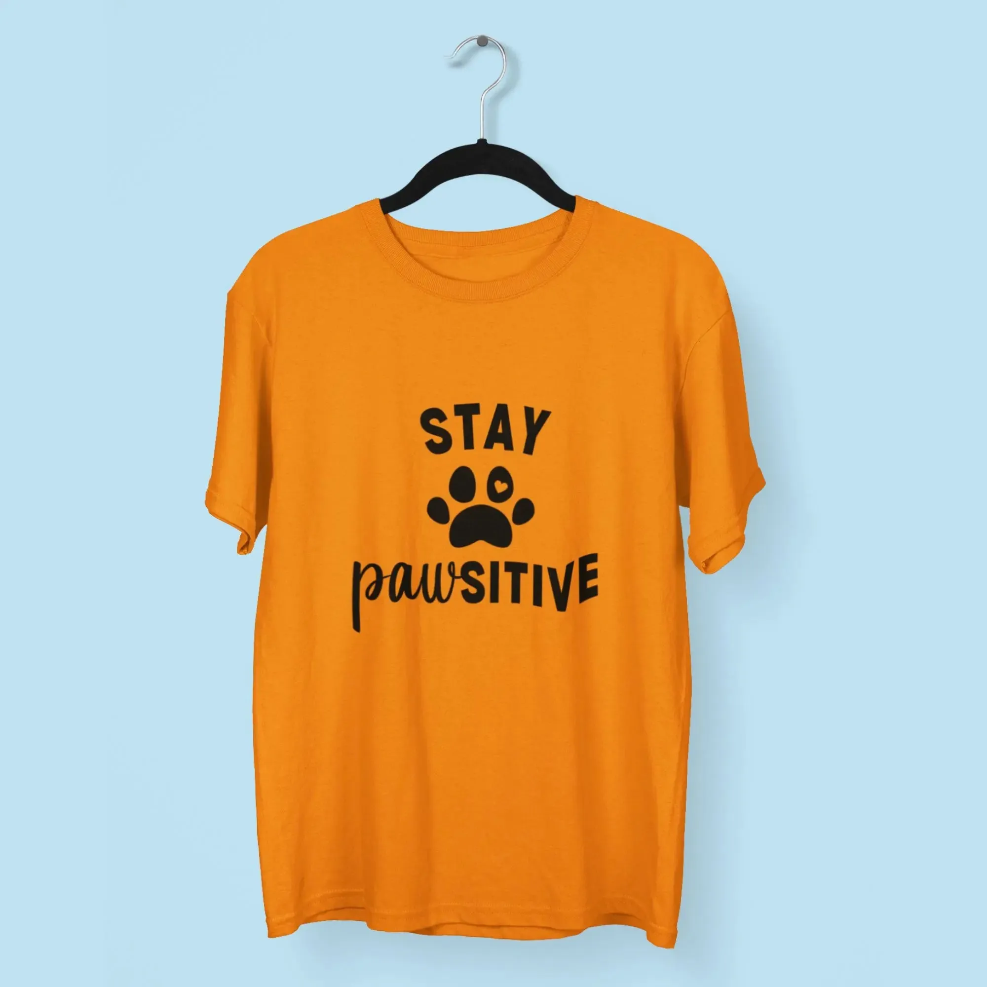 Stay Powsitive Round Neck Half Sleeve Classic T-Shirt