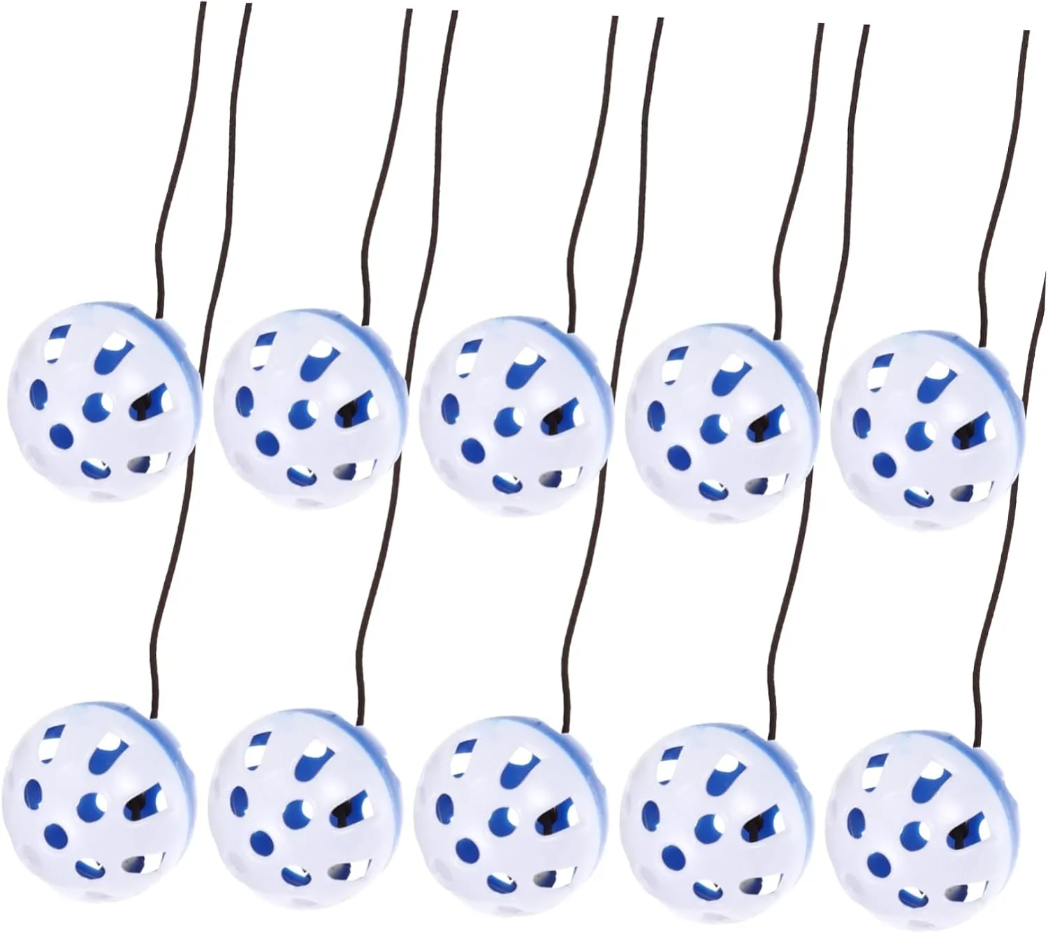 Toyvian 10pcs Indoor Cat Bell Toy Suction Cup Teasing Bells for Cats and Pets Engaging Plaything to Deter Bad Biting Behavior and Interactive Pet Fun