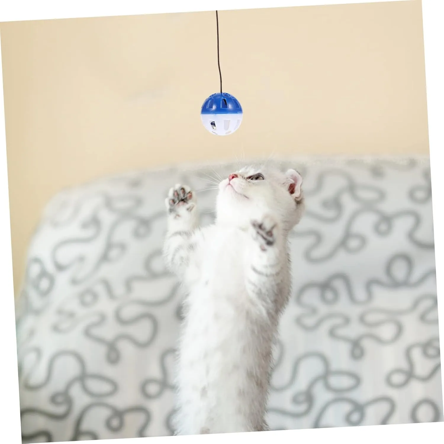 Toyvian 10pcs Indoor Cat Bell Toy Suction Cup Teasing Bells for Cats and Pets Engaging Plaything to Deter Bad Biting Behavior and Interactive Pet Fun