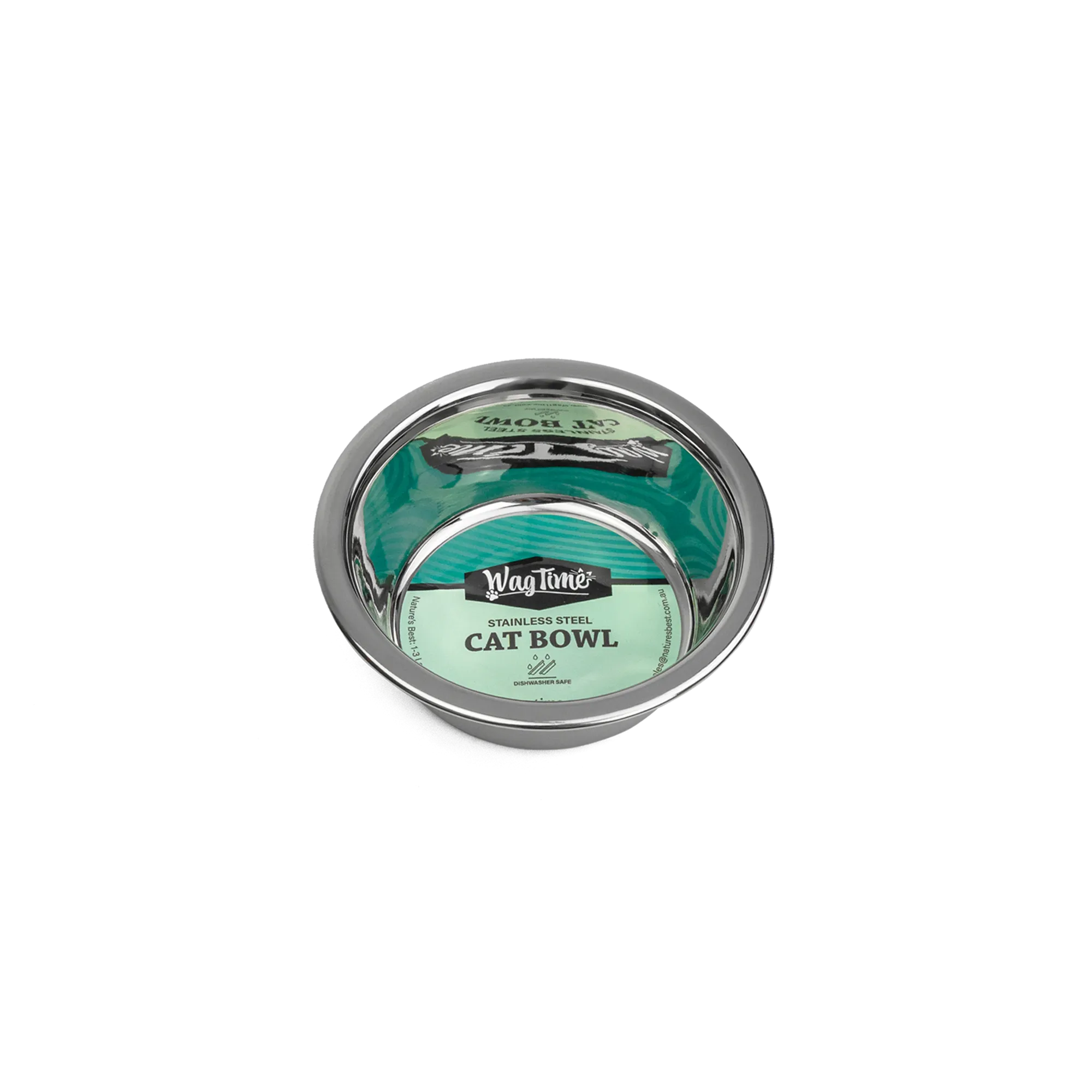 WagTime - Classic Stainless Steel Cat Bowl (235ml)
