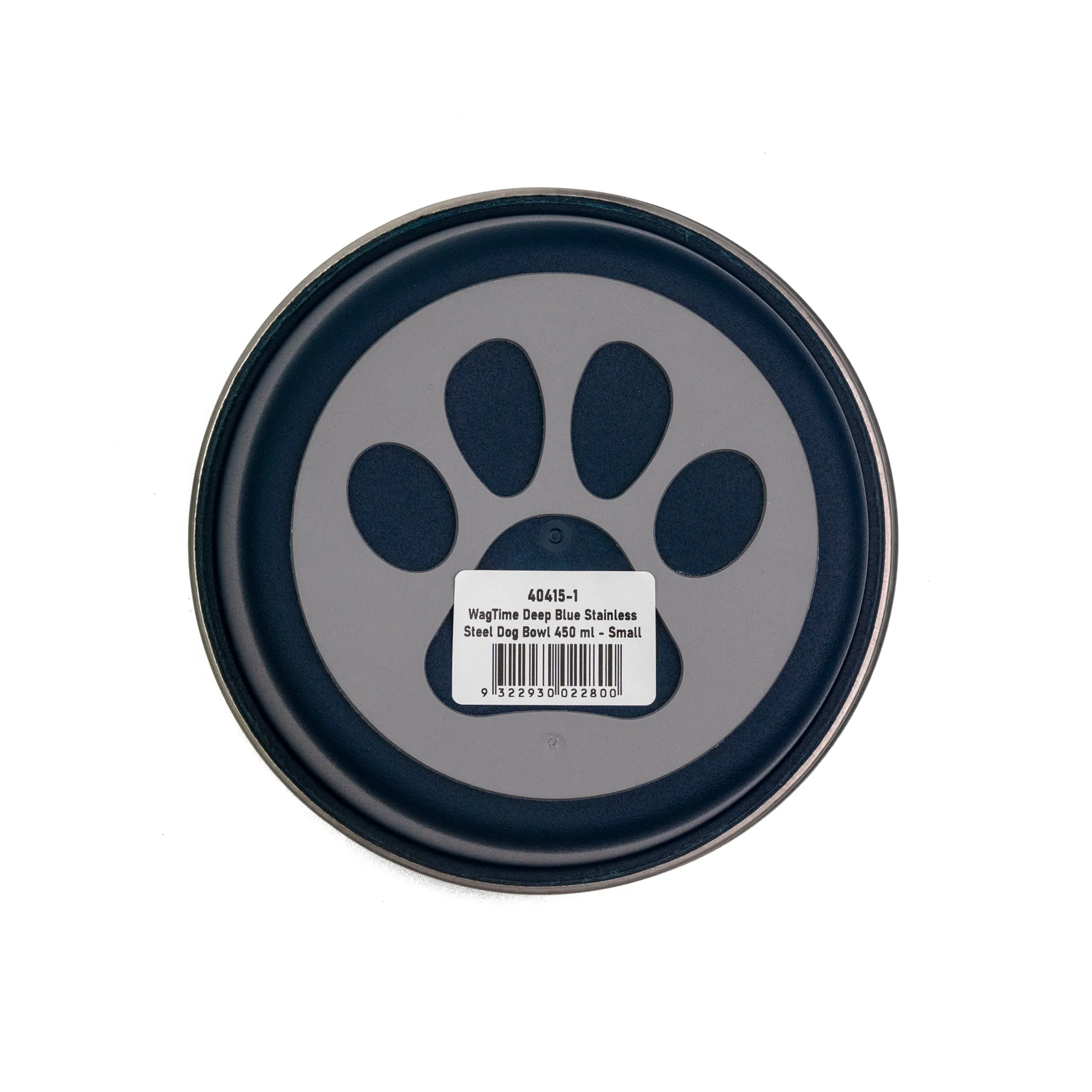WagTime - Deep Blue Stainless Steel Dog Bowl (Small)