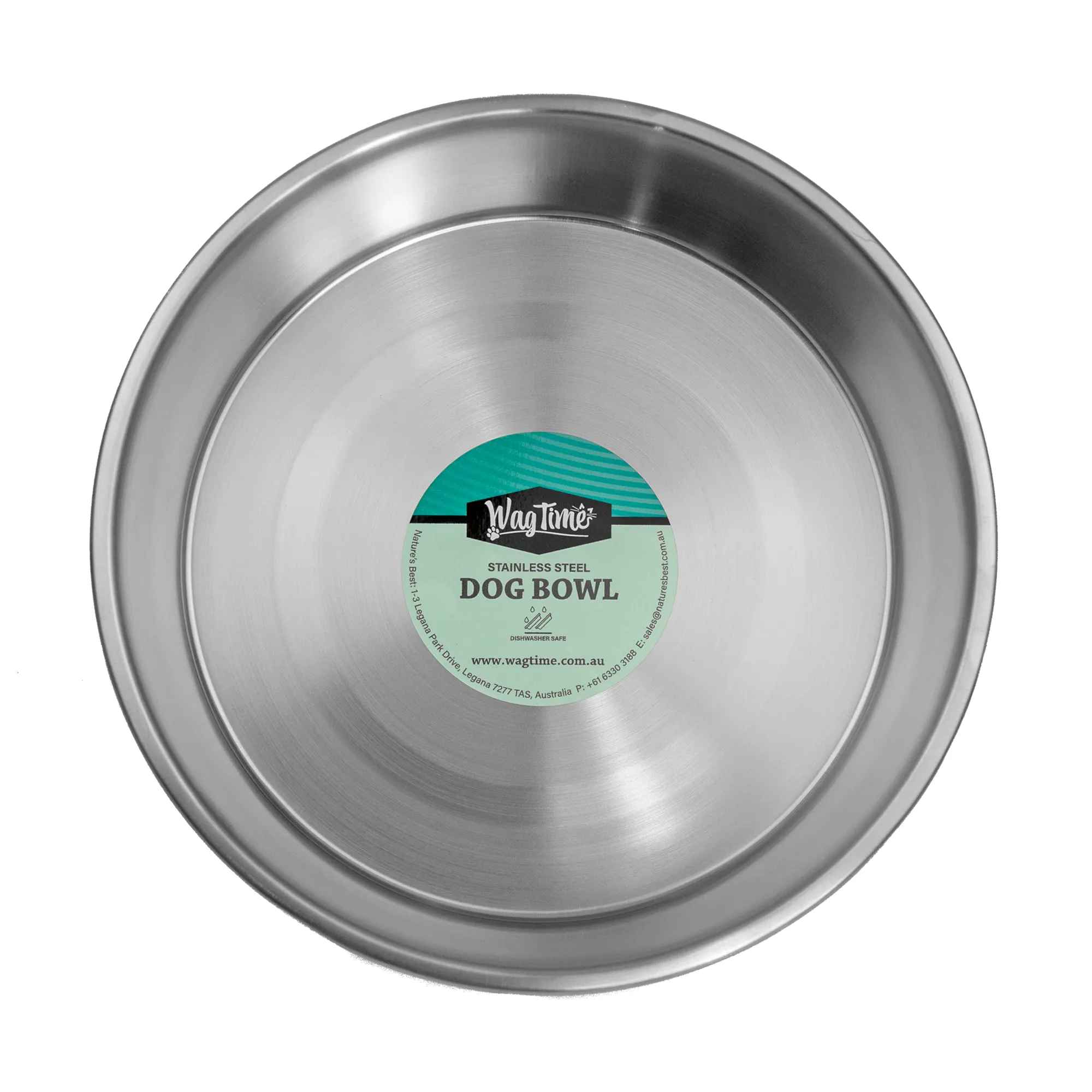 WagTime - Pastel Blue Stainless Steel Dog Bowl (Large)