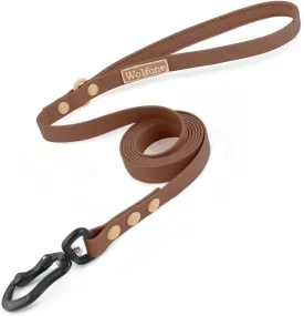Waterproof Dog Leash Carabiner Leash for Dogs Soft Handle Easy Care 5ft*15mm*2.0mm Brown