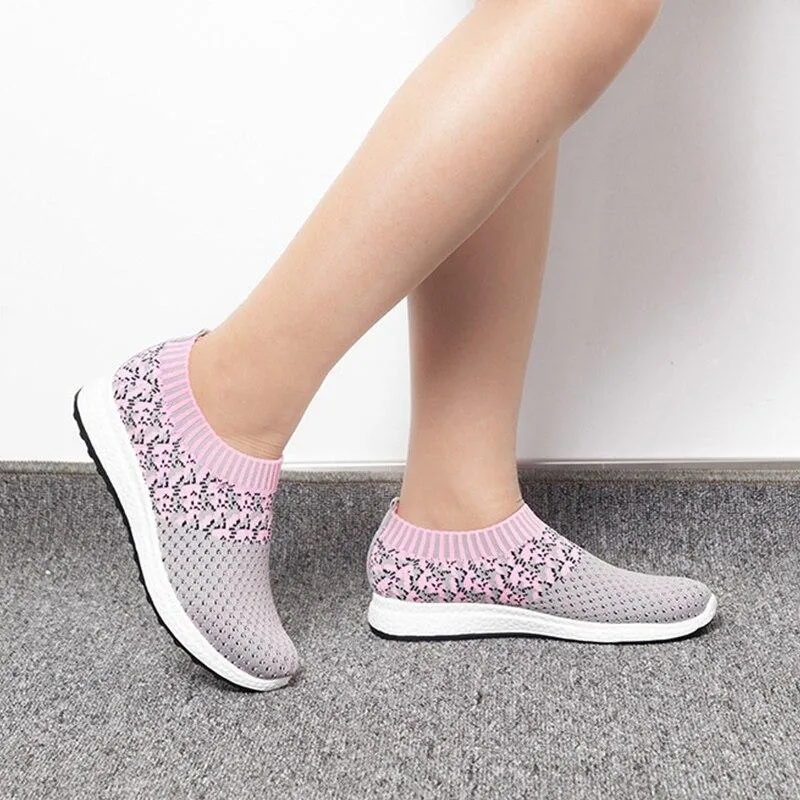 Women Mesh Breathable Slip Flat Loaffer Shoes