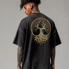 Yggdrasil  Oversized faded t-shirt