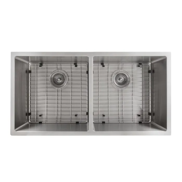 ZLINE Executive Series 36 Inch Undermount Double Bowl Sink in Stainless Steel SR50D-36